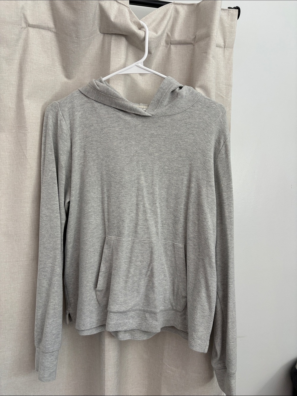 Lightweight J Crew Grey Hooded Pullover